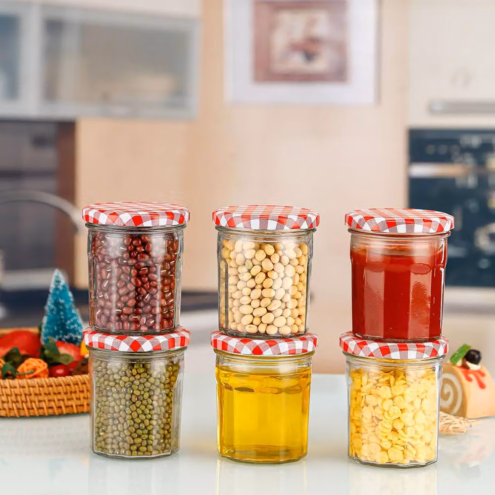 Simpa 12 Pack Clear Glass Wide Mouth Jam and Pickle Jars with Screw Top Lids, 324 ml – 2