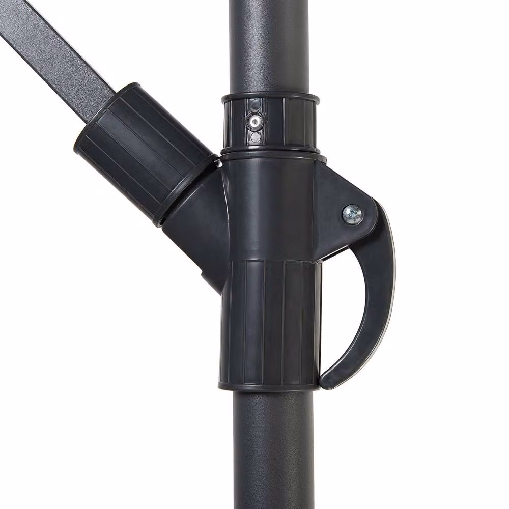 Wyld and Coco Grey Garden Parasol with Crank Tilt and Steel Frame, Diameter: 235 cm – 4