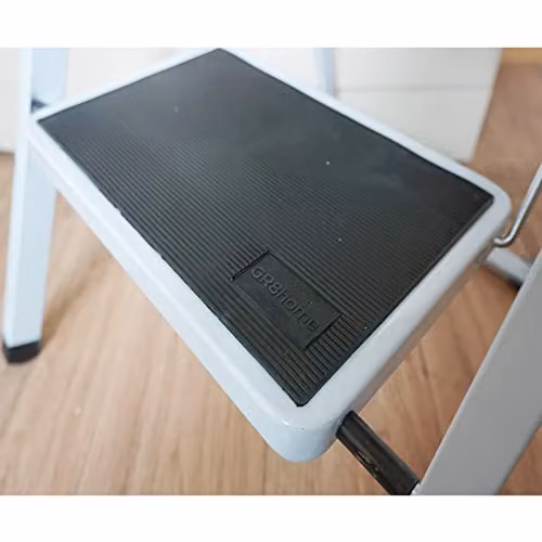 Gr8 Home 2 Step Foldable Steel Ladder Stool in White – 2