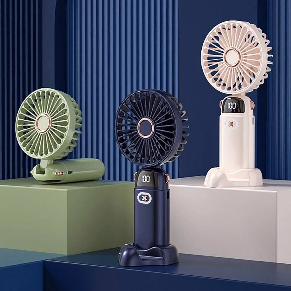 FLAVORA Green Rechargeable Portable Mini USB Handheld Fan – 3