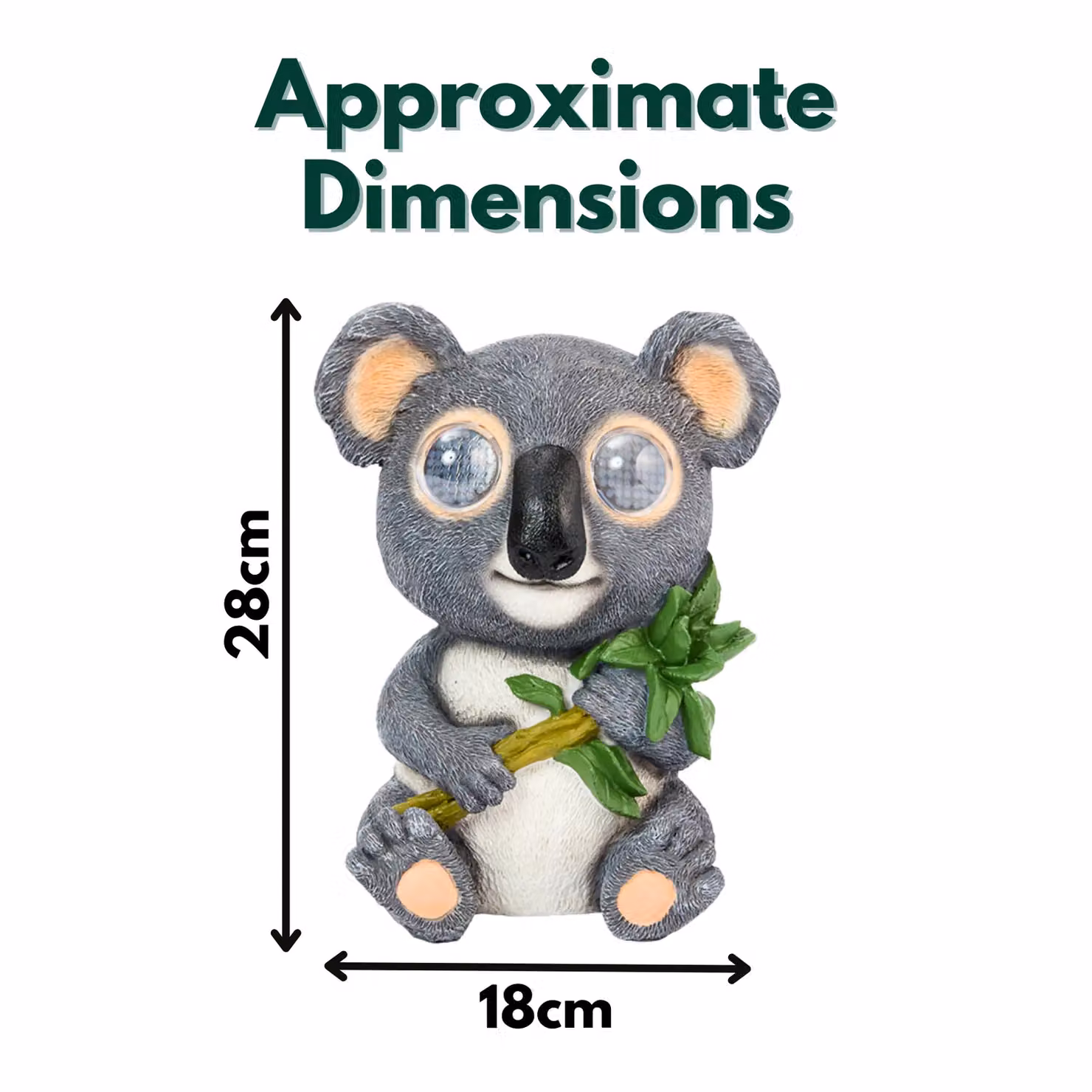 Marco Paul Solar LED Blinkin Koala Garden Ornament in Grey – 2
