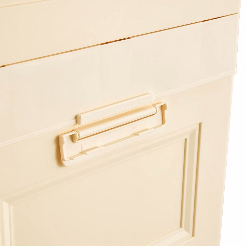 Living and Home 2 Tier Folding Wardrobe Storage Bins with Hinged Doors in White – 2
