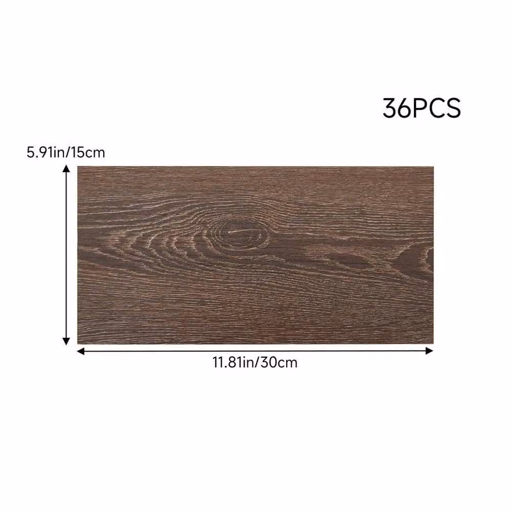 Kelvenix 36-Piece Self-Adhesive Modern Vinyl Flooring in Light Brown, W: 52 cm, L: 1000 cm – 2