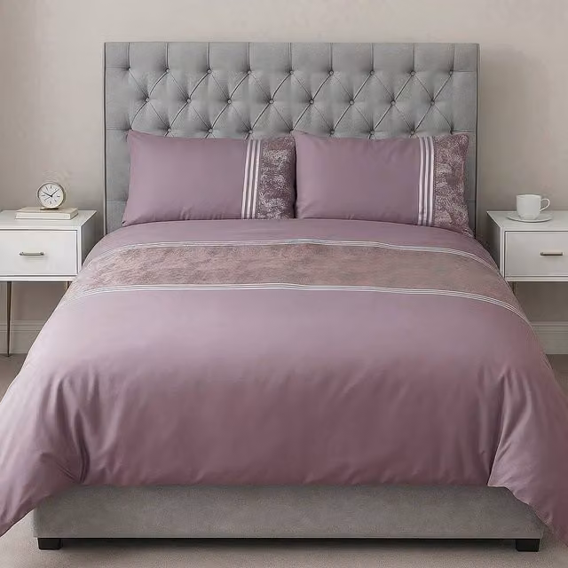 Voltico Mauve Velvet Duvet Cover Set – 1