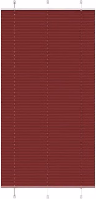 Berkfield Home Single Pleat Corded Blind in Bordeaux Red, W: 105 cm, H: 200 cm, Semi-Transparent Polyester Fabric – 1