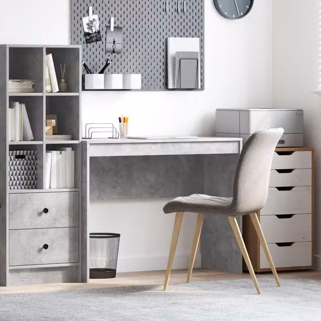 Berkfield Home Writing Desk in Concrete Grey