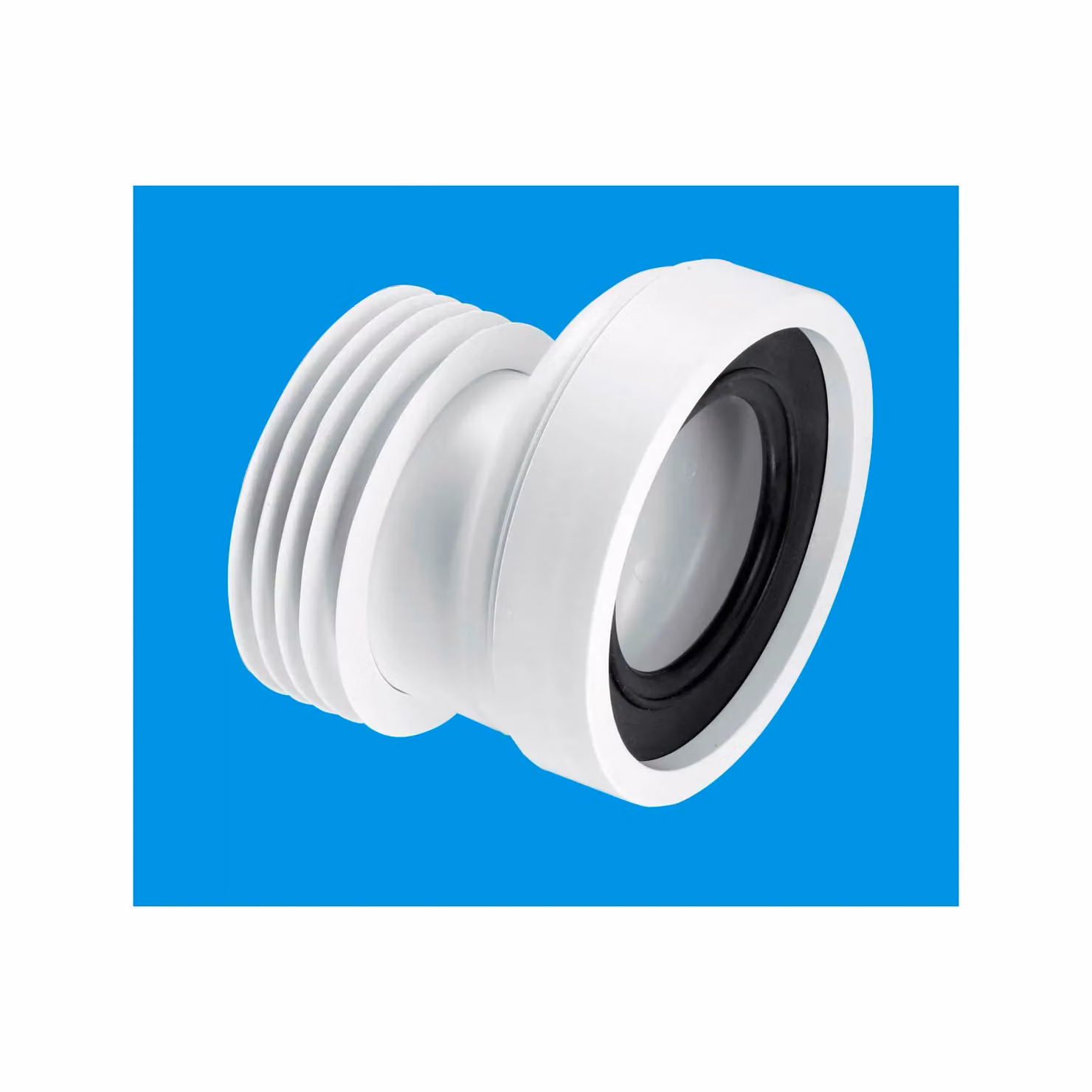 McAlpine White Plastic Offset Rigid WC Connector Pipe – 2