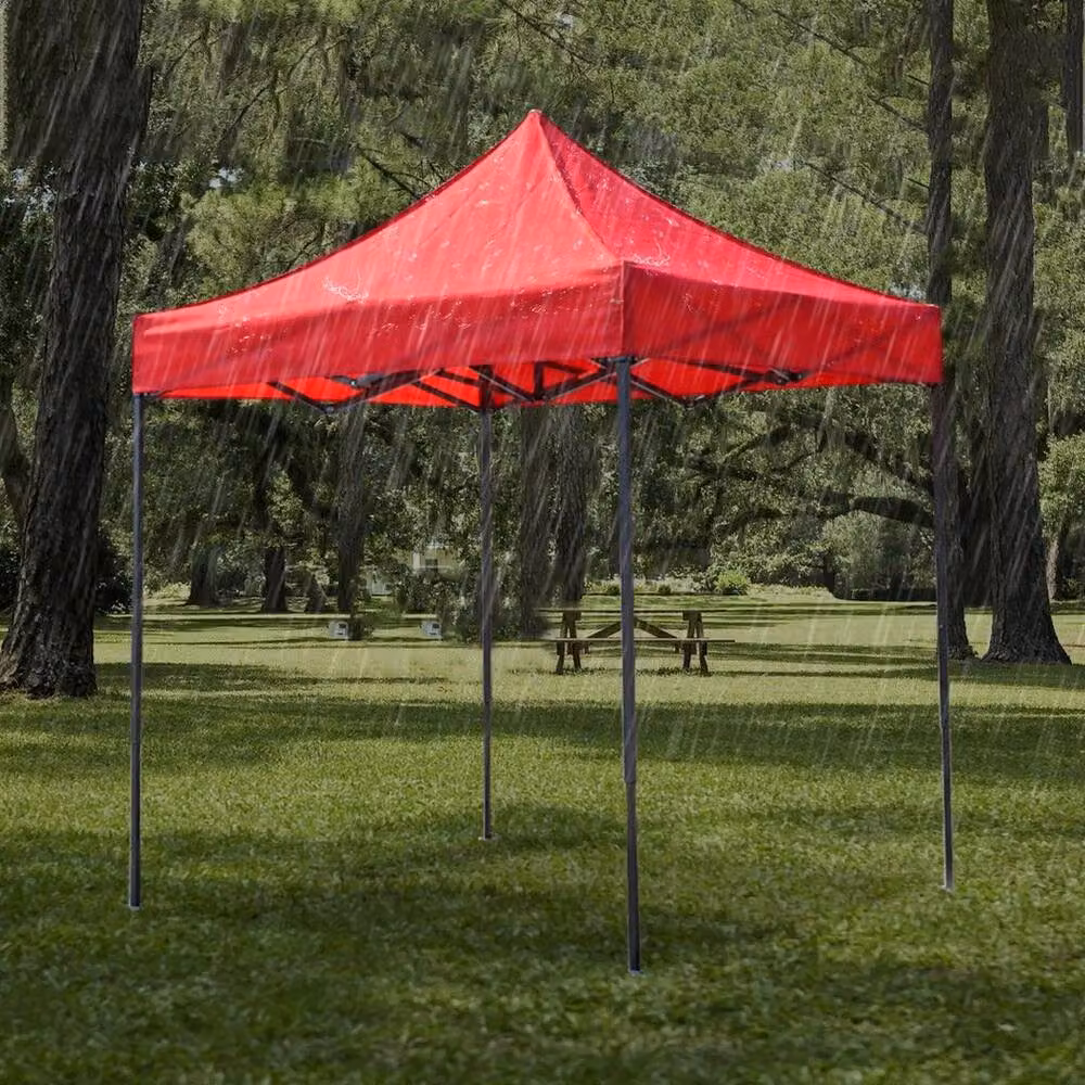 FLAVORA Red Polyester Oxford BBQ Gazebo Replacement Roof, 2.9m x 2.9m – 5