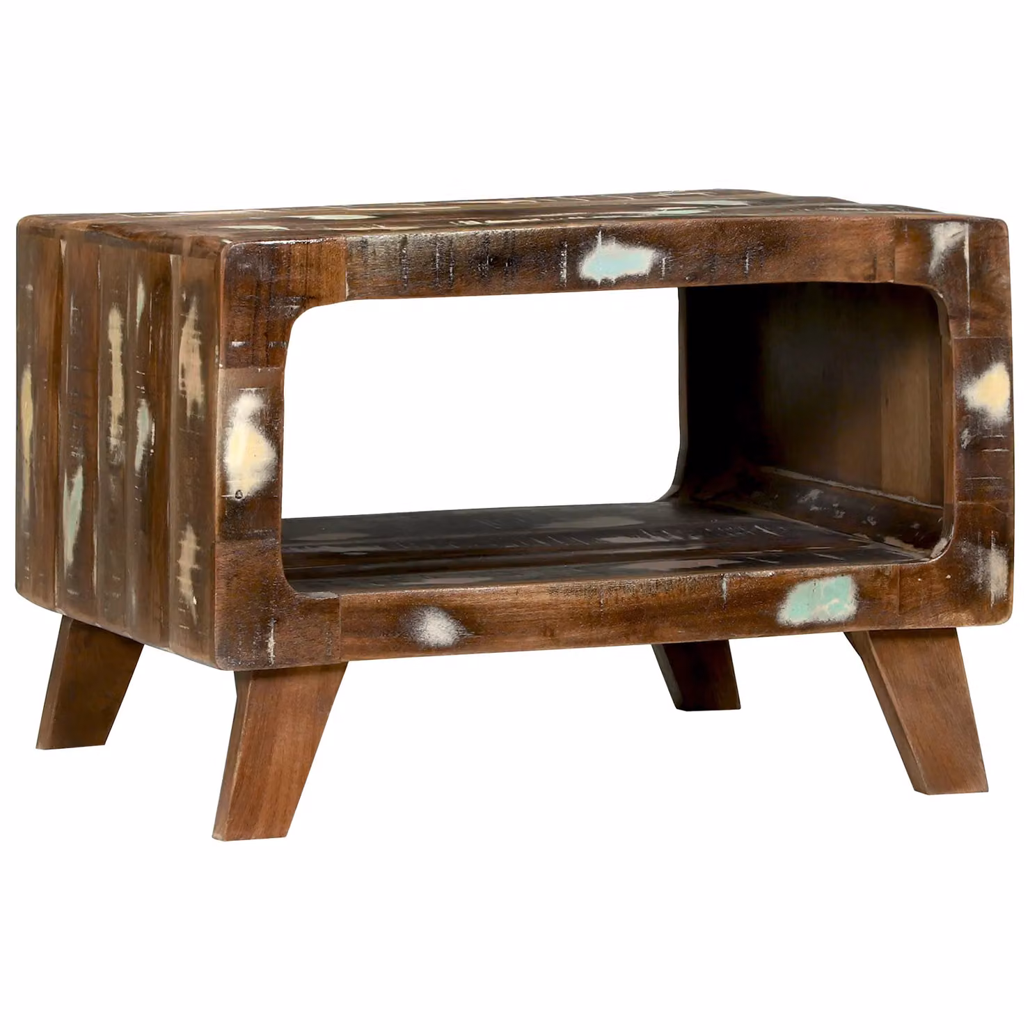 Berkfield Home Square Coffee Table in Brown Reclaimed Solid Wood W/D/H: 50 x 50 x 35 cm – 2