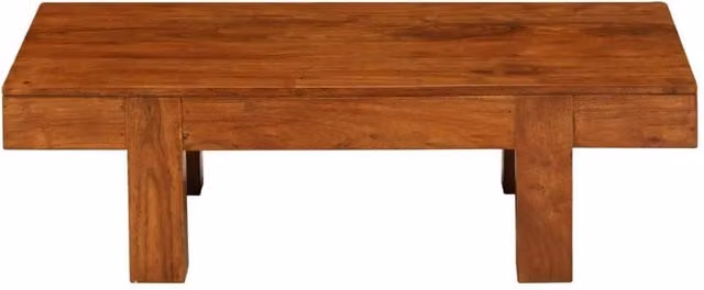 Berkfield Home Beautiful Solid Acacia Wood Coffee Table in Brown, W/D/H: 100 x 50 x 30 cm