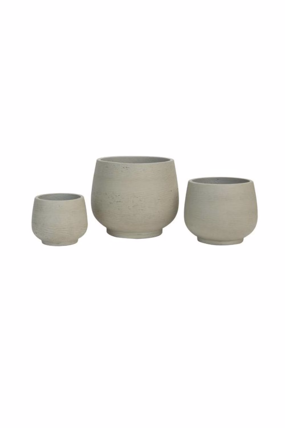 KDMD Hortus Classic Cemento Footed Planter, Grey, Set of 3 – 2