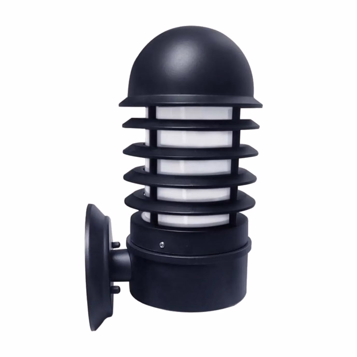 First Choice Lighting Mason Set of 2 Black Louvred Outdoor Wall Lights – 2