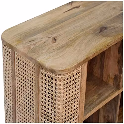 Artisan Furniture Mango Wood and Rattan Classic Cabinet, Brown – 4