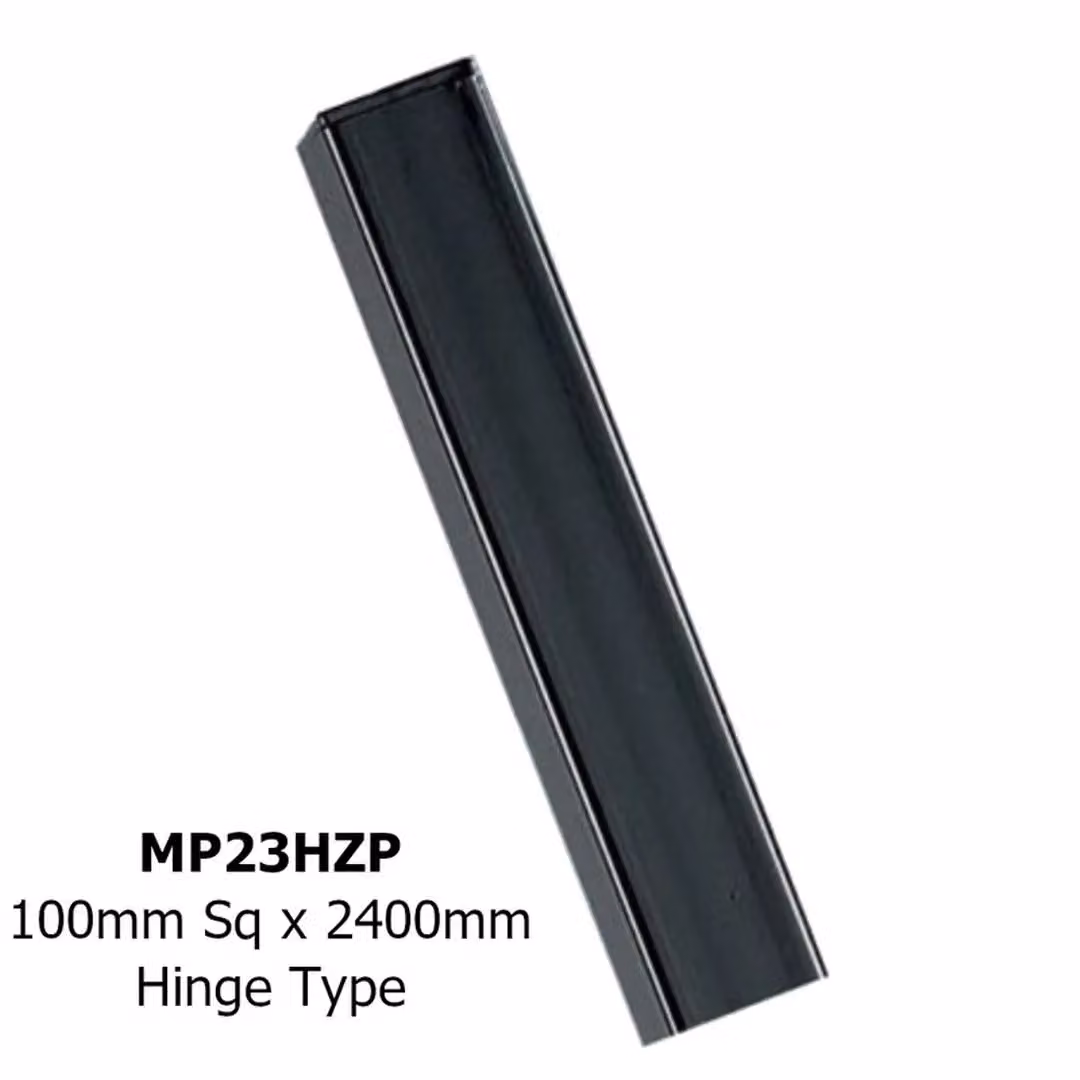Burbage Iron Craft Galvanised Steel Square Flat Top Concrete-In Posts and Hinge in Black, H 240 cm x W 10 cm x D 10 cm – 2