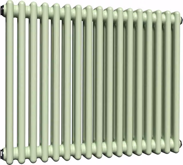Lux Heat Horizontal Column Radiator in Green, W: 60.0 cm, H: 78.5 cm