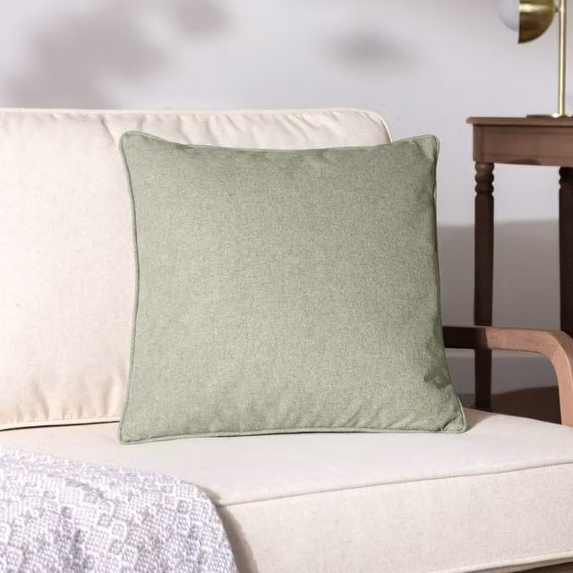 Riva Home Dawn Reversible Polyester Filled Cushion in Green, W/D/H: 45 x 45 x 45 cm