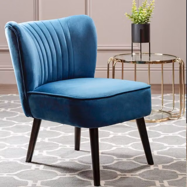 Orsina Regents Park Blue Velvet Chair – 2