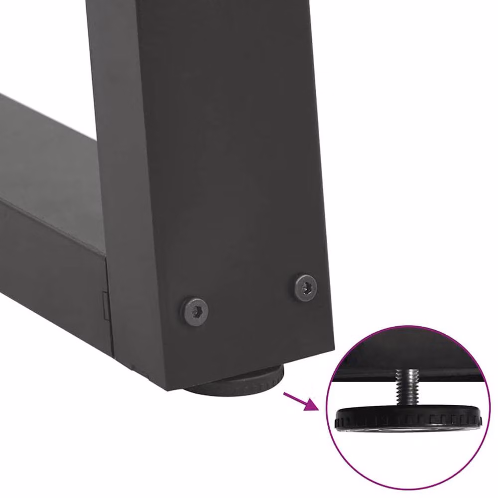Berkfield Home Modern V-Shape Dining Table Legs, 3 Pieces, Anthracite Dark Grey, H: 72-73.3 cm x W: 100 cm – 3