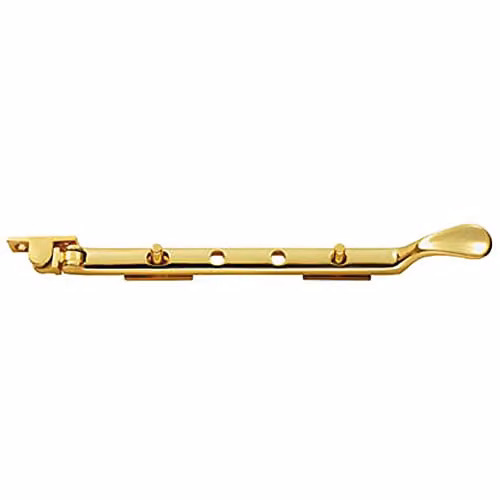Loops Victorian Casement Window Stay in Polished Brass with 2 Pins, 270mm Length