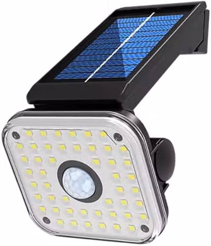 St Helens Home & Garden Solar Powered LED Outdoor Security Floodlight with Motion Sensor and Adjustable Bracket in Black – 1