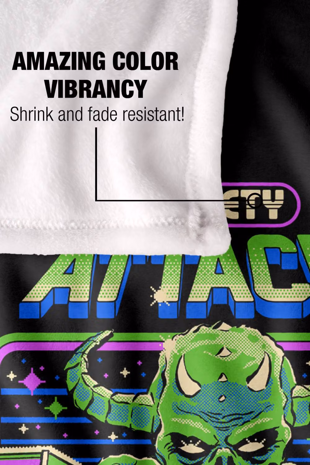 Steven Rhodes Anxiety Attack Super Soft Fleece Throw Blanket, Multicolour, W/D/H: 152 x 127 cm – 4