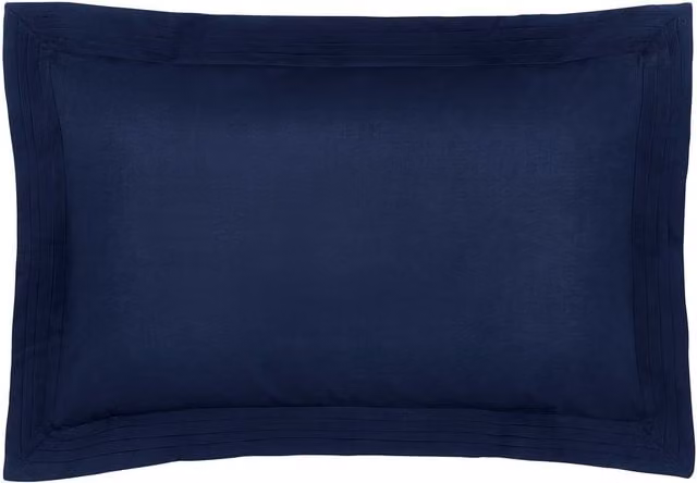 Bedeck of Belfast Vendi Oxford Pillowcase, Blue Cotton, Reversible and Antibacterial