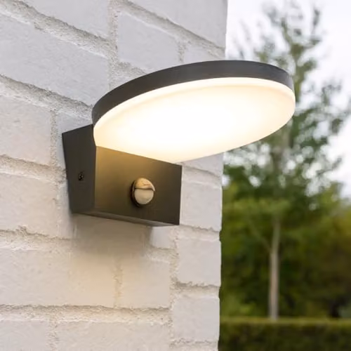 CGC Lighting Aubrey Black Curved LED Outdoor Wall Light with PIR Motion Sensor, 4000k Natural White, IP65 Rated – 2
