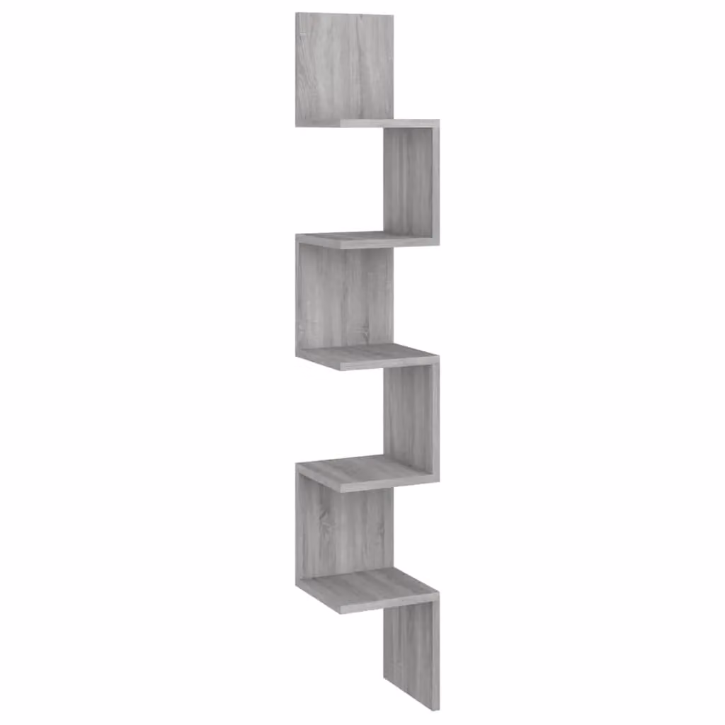 Berkfield Home Grey Sonoma Wall Corner Shelf, W/D/H: 20 x 20 x 127.5 cm – 2