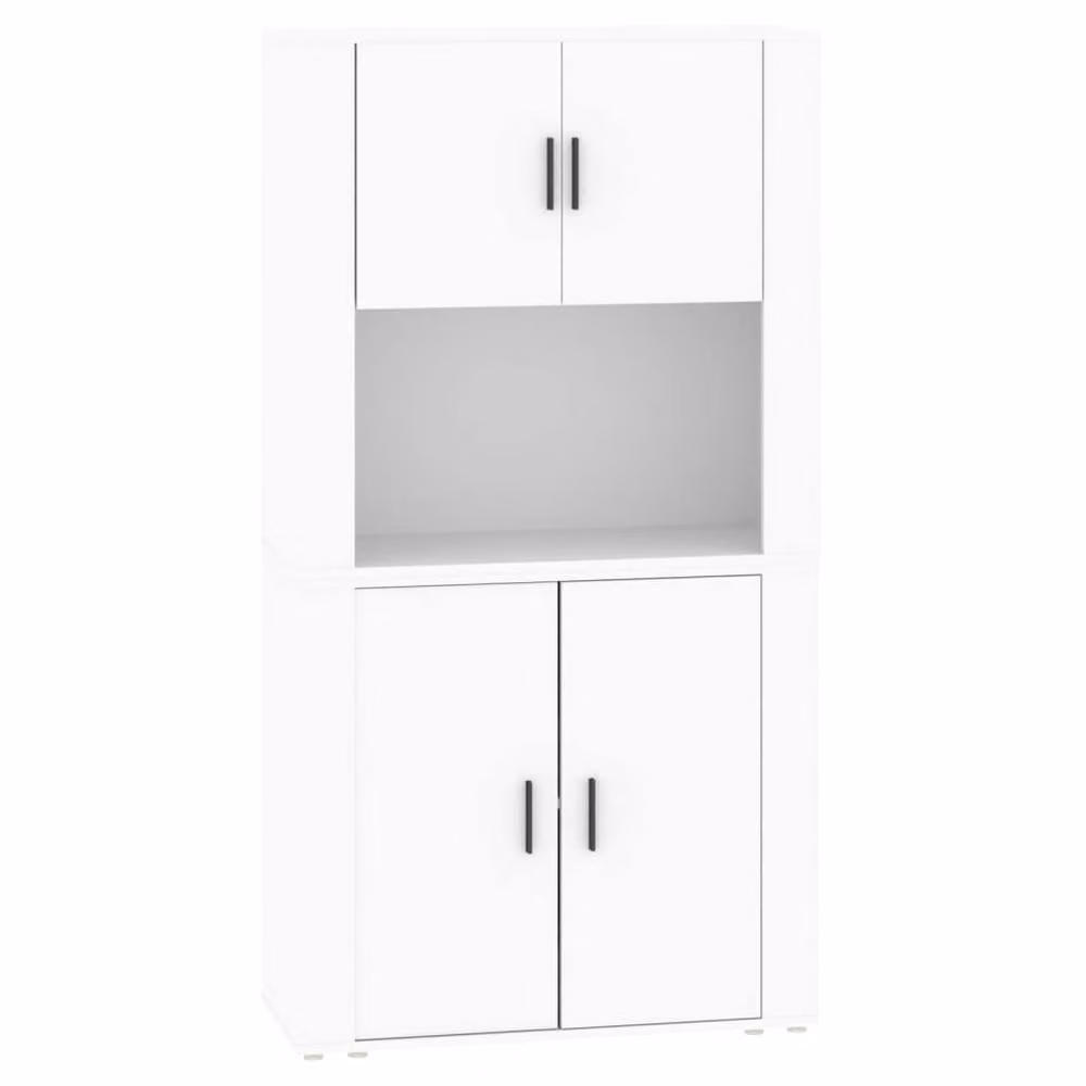 Berkfield Home Modern White Matt Highboard in Engineered Wood W/D/H: 70.0 x 33.0 x 33.0 cm – 2