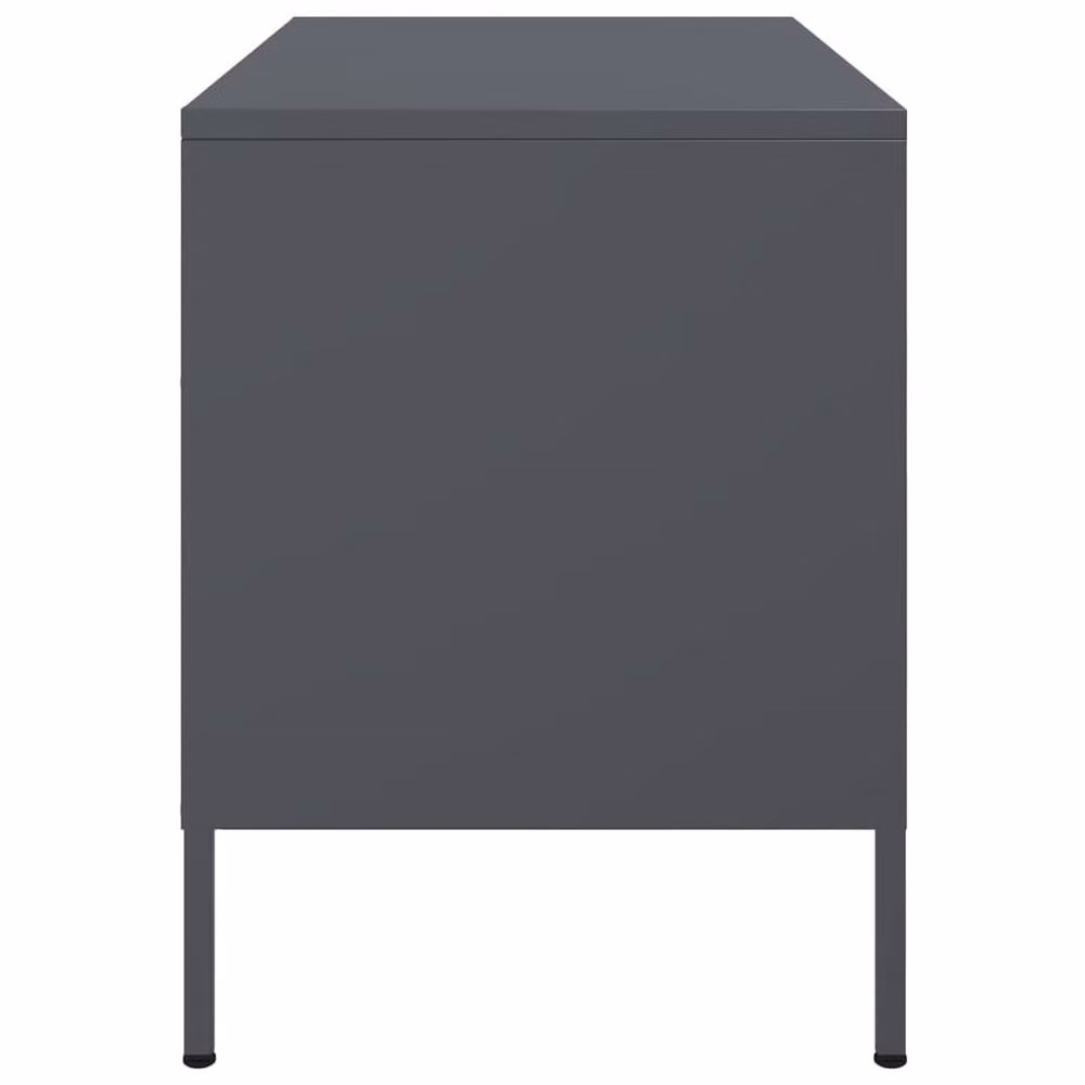 Berkfield Home Anthracite Steel TV Cabinet in Dark Grey, W: 68 cm, D: 39 cm, H: 50.5 cm – 5