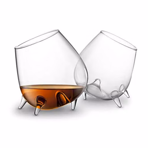 Final Touch Set of 2 Relax Cognac Glasses, 600ml, Transparent