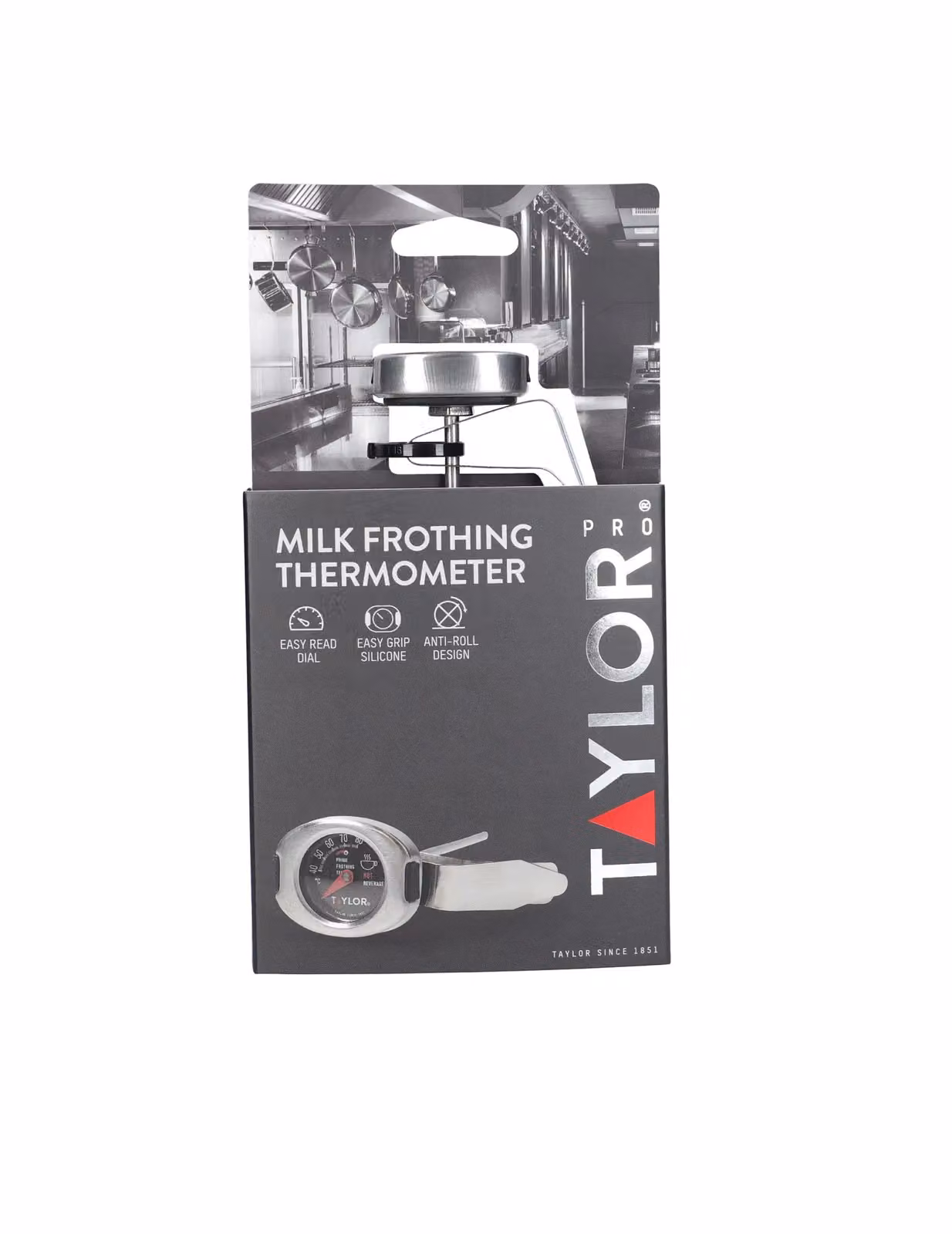 Taylor Pro Stainless Steel Milk Frothing Thermometer in Silver and Black, W/D/H: 6 x 1 x 14.5 cm – 9
