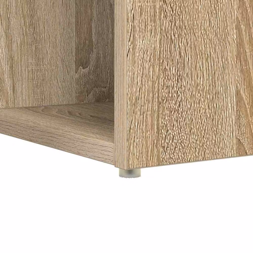 Berkfield Home Modern Computer Desk in Sonoma Oak and Light Tan – 6