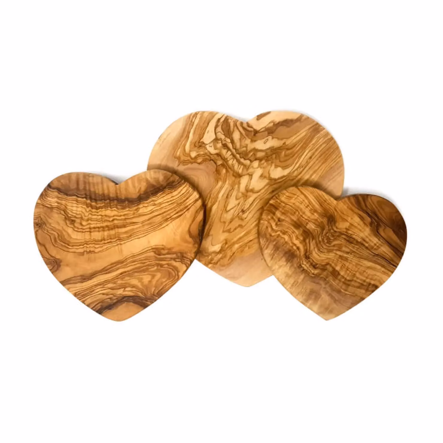 Verano Spanish Ceramics Handmade Heart Shaped Olive Wood Serving Board, Brown, W: 39 cm – 2