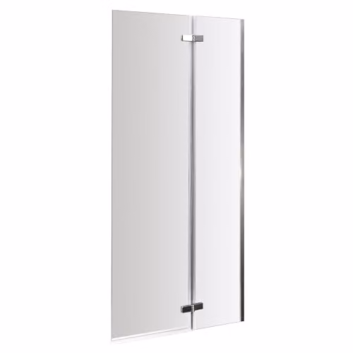 Balterley Rectangular Bath Shower Screen with Chrome Frame and Easy Clean Coating, W: 76 cm, H: 140 cm – 1