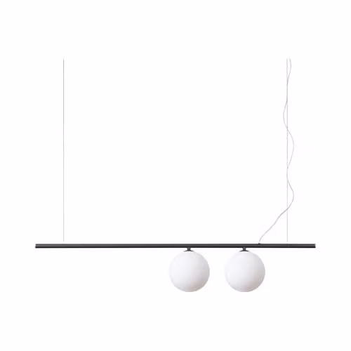 Netlighting PERLINE 2 Light Bar Pendant Ceiling Light Black
