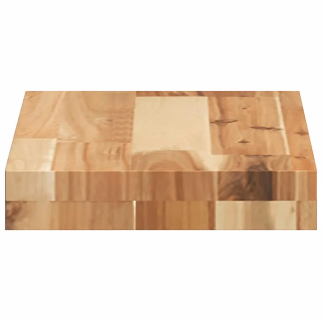Berkfield Home Set of 3 Oil Finished Solid Wood Acacia Floating Shelves, Brown, W: 40 cm, D: 20 cm, H: 4 cm – 2