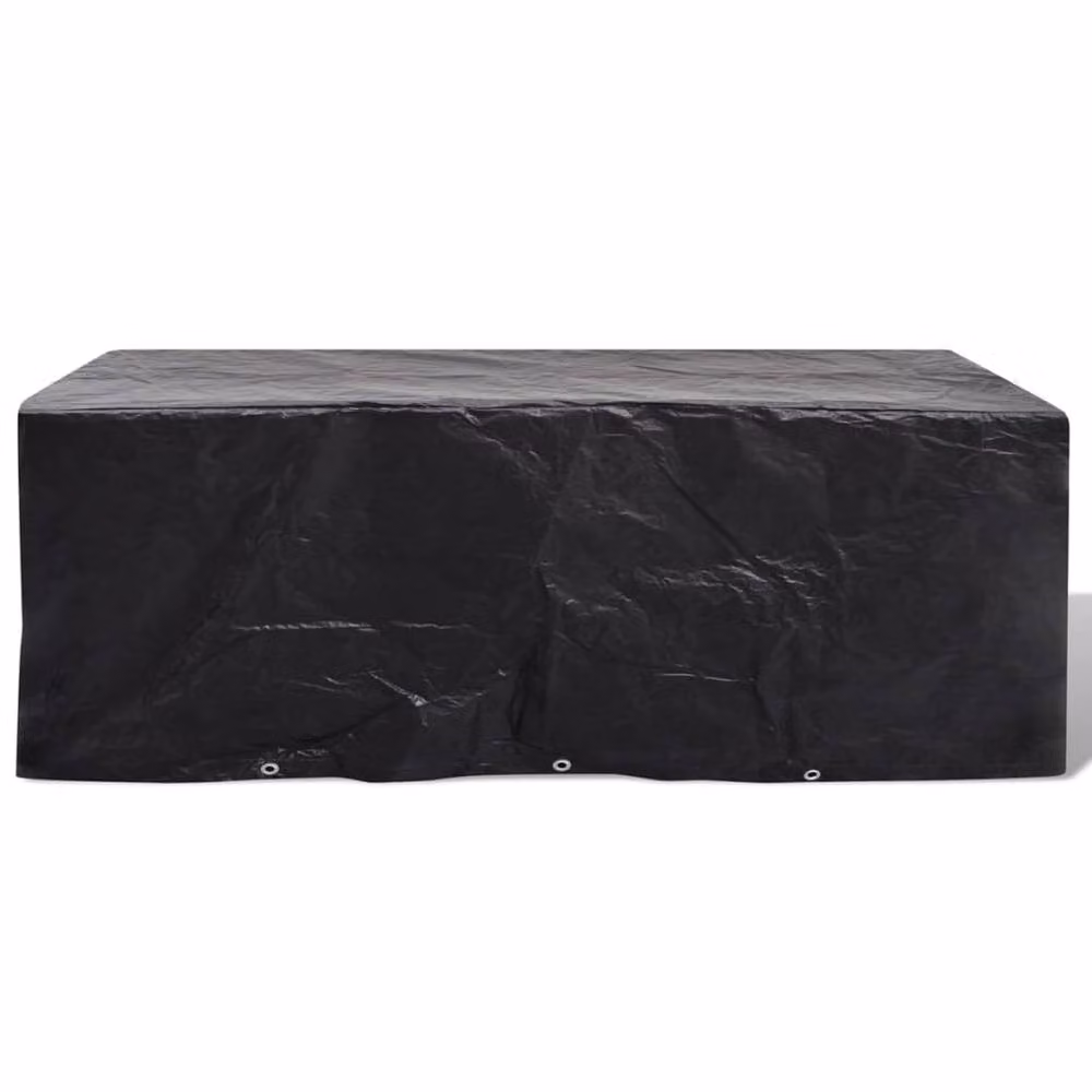 Berkfield Home Water Repellent Poly Rattan Garden Furniture Covers for 8 People, 2 Pack, Black, W: 229 cm, D: 113 cm – 3