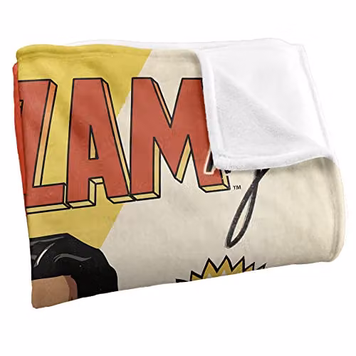 Logovision Shazam Fury of the Gods Super Soft Fleece Throw Blanket, W/D/H: 152 x 127 cm, White/Multicolour – 2