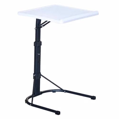 Gr8 Home Height and Tilt Adjustable Folding Laptop Table in White