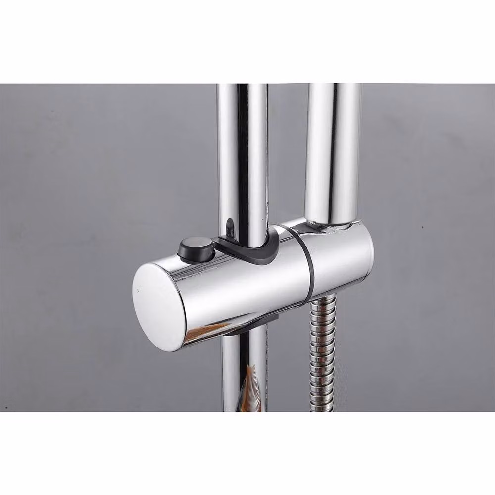 PAWNORA Large Square Chrome Dual 2 Mixer Shower Heads in Silver with Anti-Limescale Feature – 2