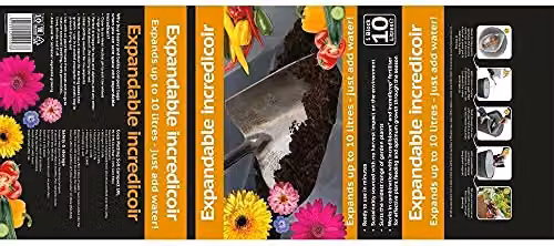Thompson and Morgan Incredicoir Expanding Multipurpose Coir Potting Soil for Garden Plants and Flowers, 9 x 10 L Pack – 2