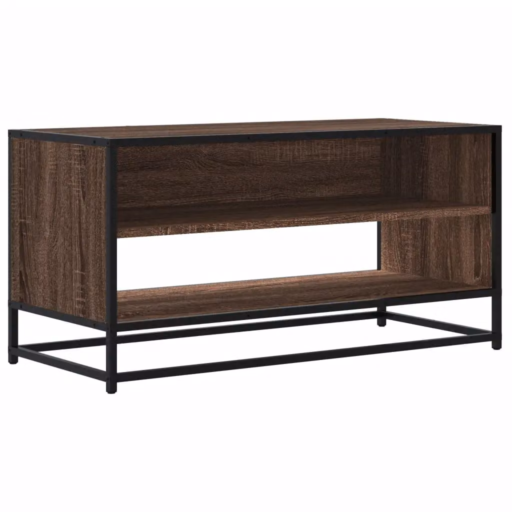 Berkfield Home Industrial TV Cabinet in Brown Oak, W/D/H: 91 x 40 x 46 cm – 2