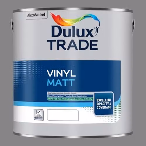 Dulux Trade Vinyl Matt Dispersion Paint in Urban Obsession, Grey and Multicolour, 2.5 l