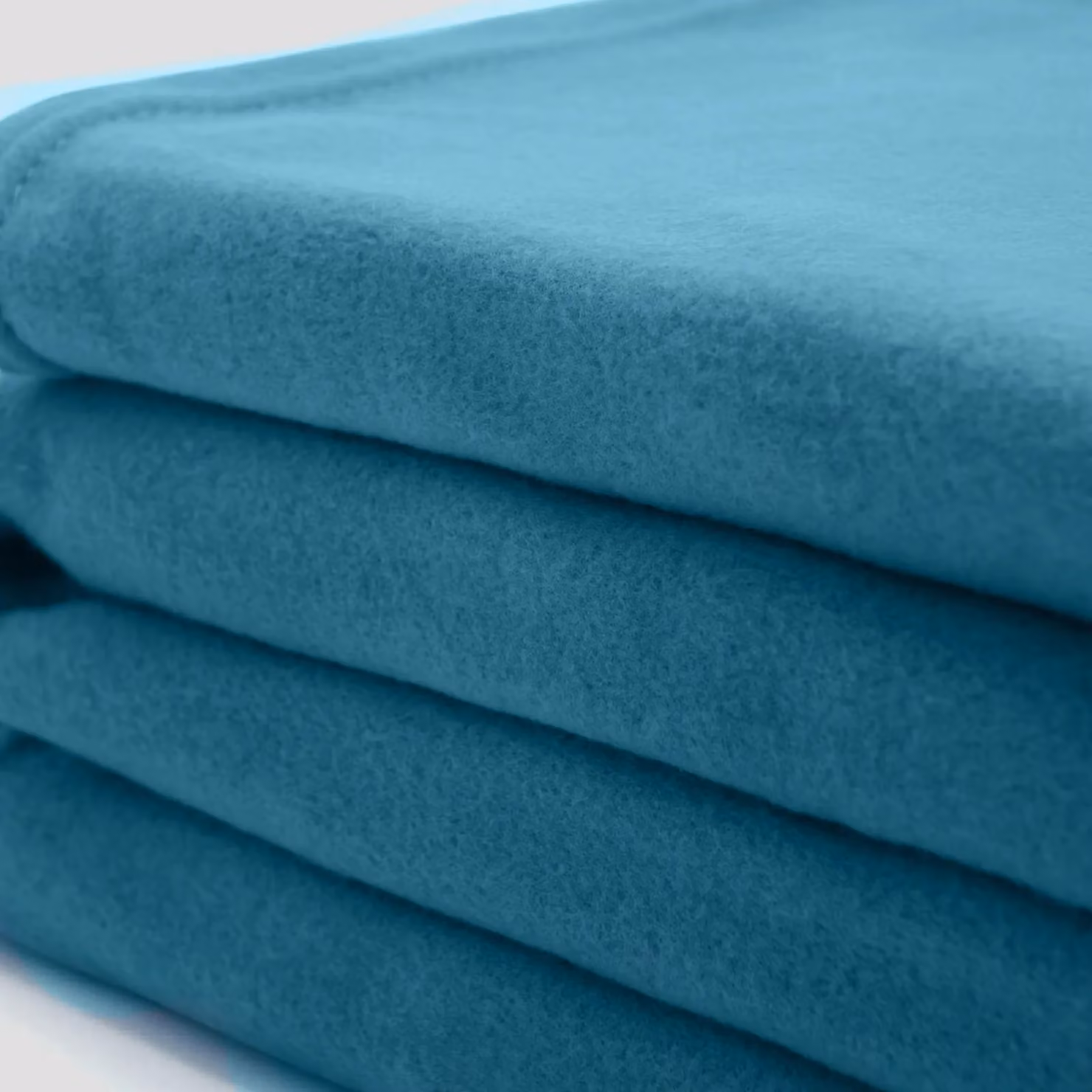 OHS Dreamscene Plain Fleece Throw Blanket in Petrol Blue, W/D/H: 120 x 150 cm – 3