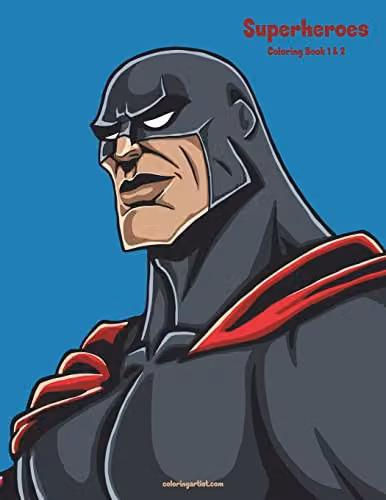Createspace Superheroes Colouring Book 1 & 2, Multicolour