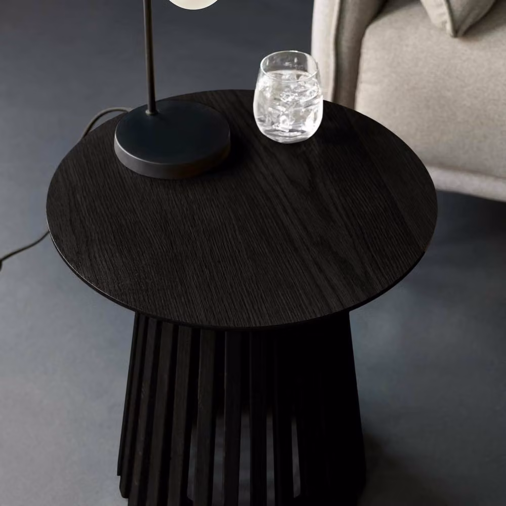 Cheshire Orla Round Lamp Table in Black, W/D/H: 45 x 45 x 45 cm – 4
