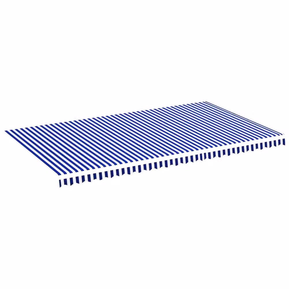 Berkfield Home Replacement Polyester Awning Fabric in Blue and White, W: 6 m, D: 3.5 m – 3