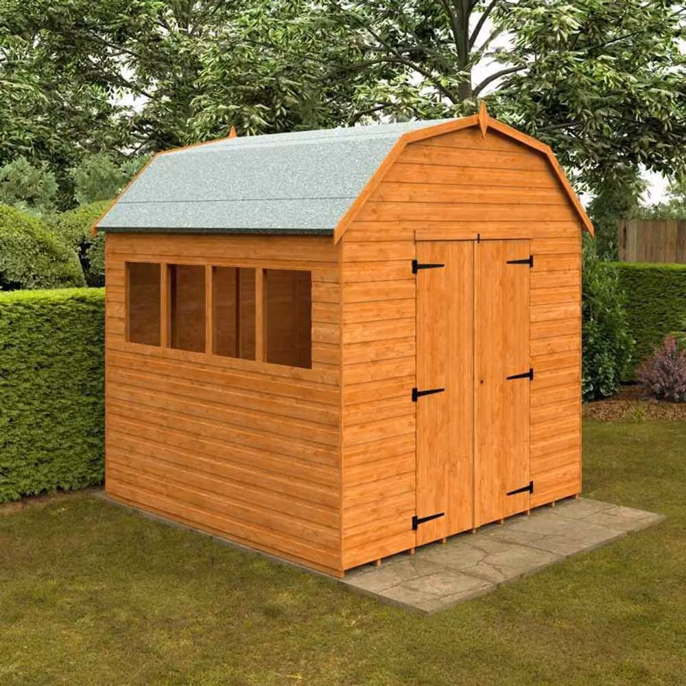 Buttercup Farm Barn 12mm Shed in Burnt Orange, Solid Softwood Pine, W/D/H: 243.8 x 243.8 x 182.9 cm – 2