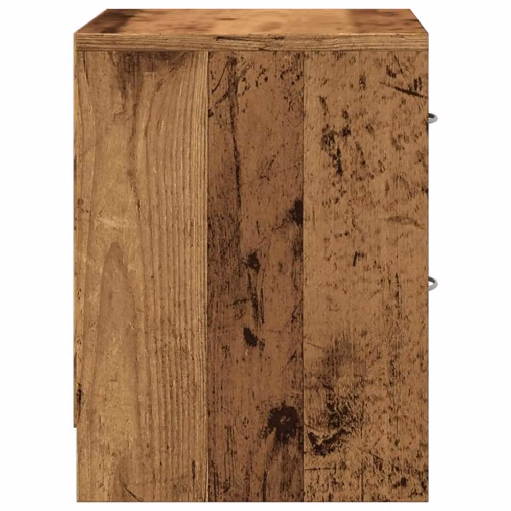 Berkfield Home Set of 2 Bedside Cabinets in Old Wood Brown, W/D/H: 40 x 30 x 40 cm – 5